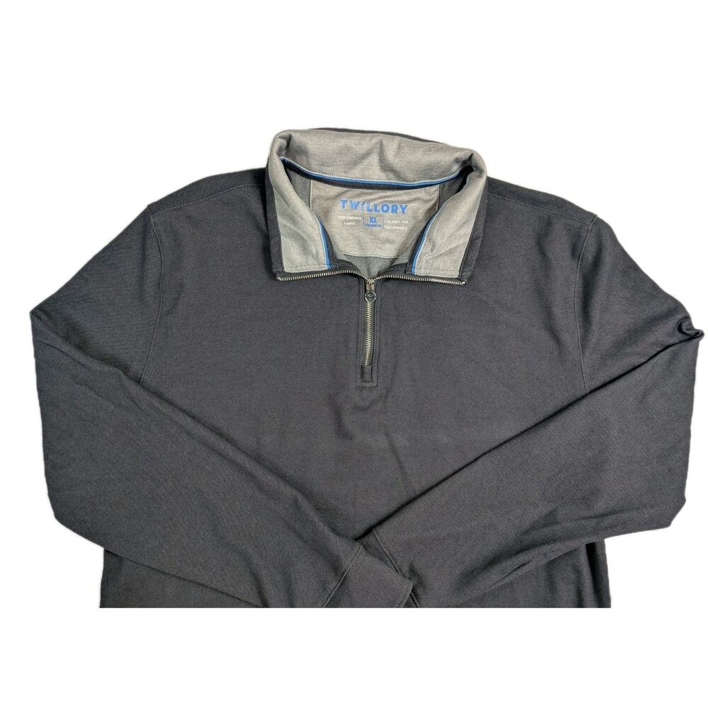 Twillory Golf Performance 1/4 Zip Pullover XL Tailored Fit Charcoal Sweater